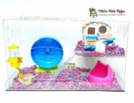 LỒNG HAMSTER TRONG SUỐT SIZE 50-30-30 FULL TOY MS06