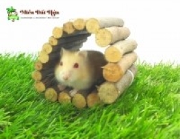 NHÀ NGỦ GỖ UỐN CONG CHO HAMSTER SIZE NHỎ