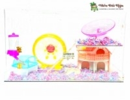 LỒNG HAMSTER TRONG SUỐT SIZE 50-30-30 FULL TOY MS02