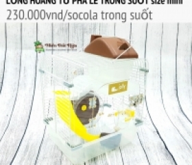 LỒNG HOÀNG TỬ PHA LÊ TRONG SUỐT SIZE MINI