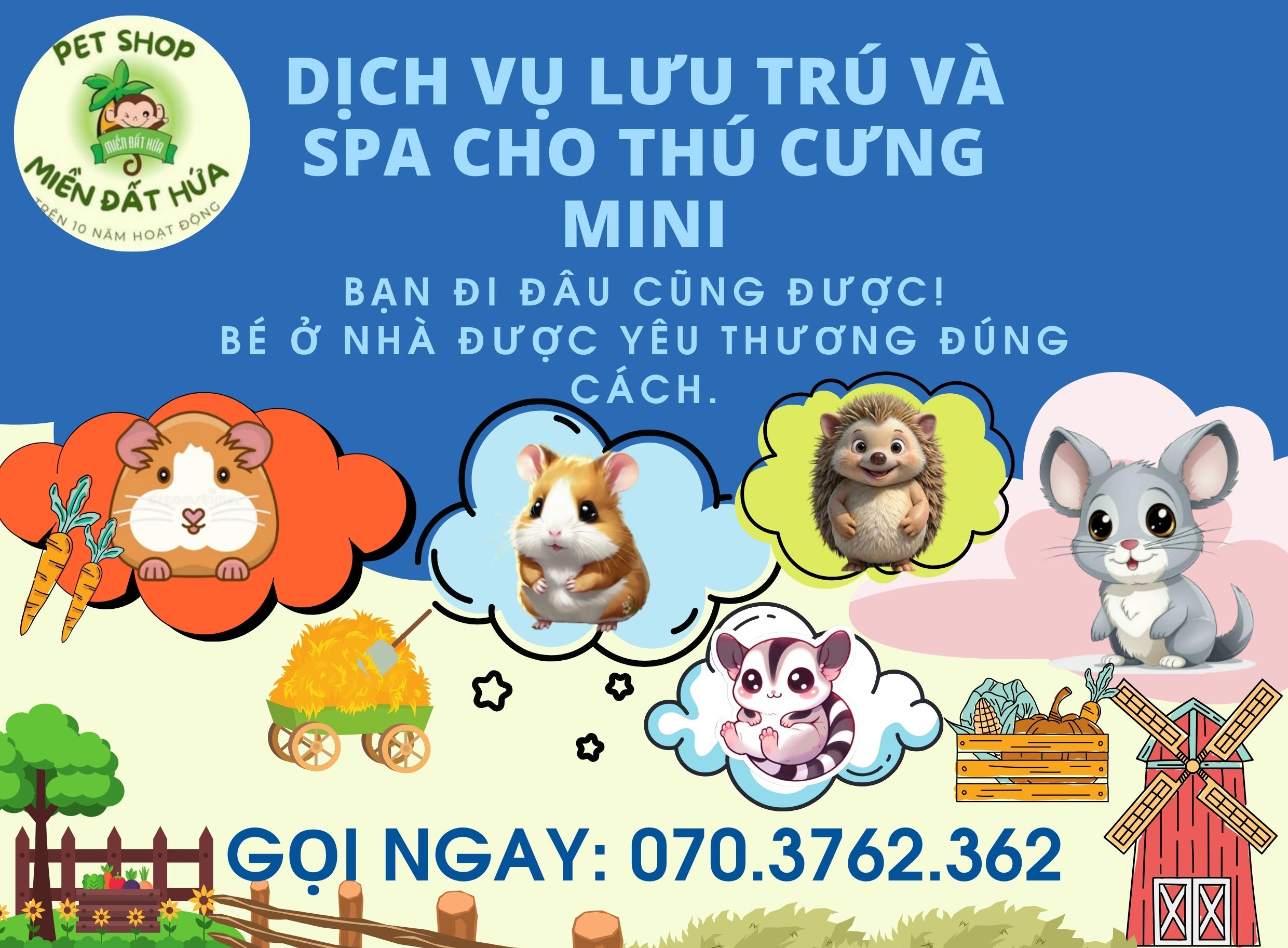 MIỀN ĐẤT HỨA - HAMSTER & MONKEY PET SHOP